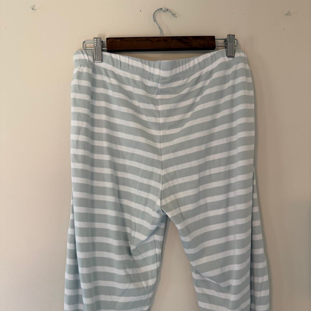 Lake Striped Pajama Set Long Sleeve Top and Pants 100% Pima Cotton Size Medium - Picture 6 of 13